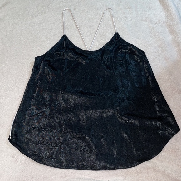 NWOT Victoria's Secret Black Sleepwear Tank Top Size Large - Picture 2 of 7